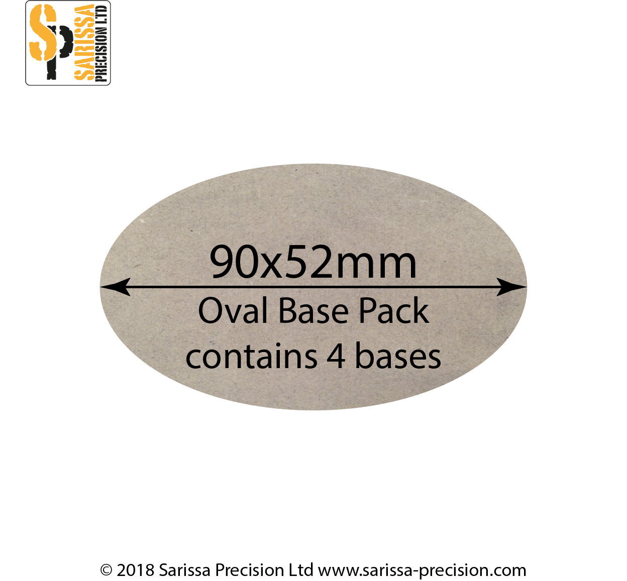 90 x 52mm Oval Base Pack
