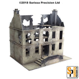 Destroyed European Residential Townhouse with Dormer