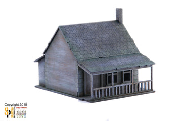 House with Porch - Stone Chimney 1