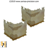 Desert Fort Corner Walls (28mm)