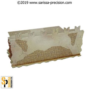Desert Fort Straight Wall (28mm)