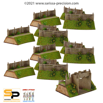 Curved Earth Wattle Palisade