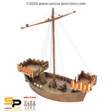 Medieval Cog Sailing Ship (28mm)
