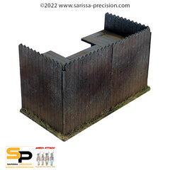 Stockade Corner Wall x2 (28mm)