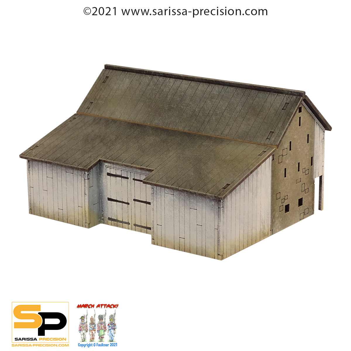 15mm ACW Gettysburg Slyder Stable Barn Sarissa Precision Limited 15mm-acw-gettysburg-slyder-stable-barn-sarissa-precision-limited