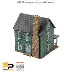 15mm North American - Planked House with Porch