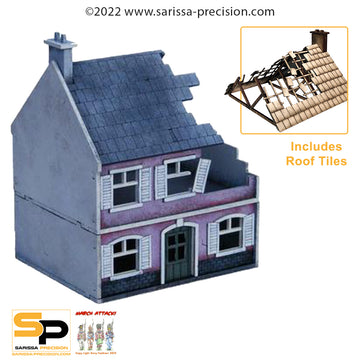 Destroyed Farmhouse (28mm)