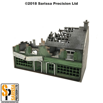 Destroyed Terrace Shops - 20mm