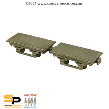 Narrow Gauge Horse Drawn Flat Carriages (28mm)