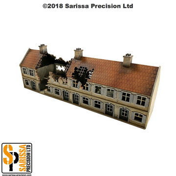 Destroyed Terrace House Block - 15mm
