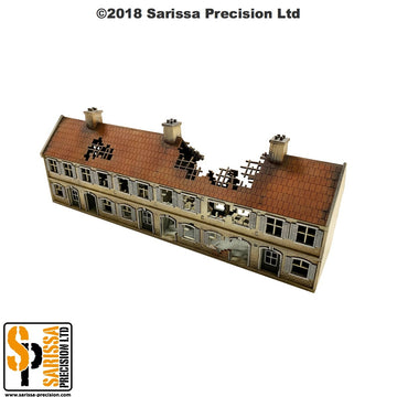 Destroyed Terrace House Block - 15mm