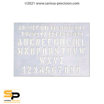 Sarissa Stencil System - Stencil Font 5 - 10mm