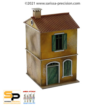 Mediterranean Small House - 2 Floors with Pitched Roof