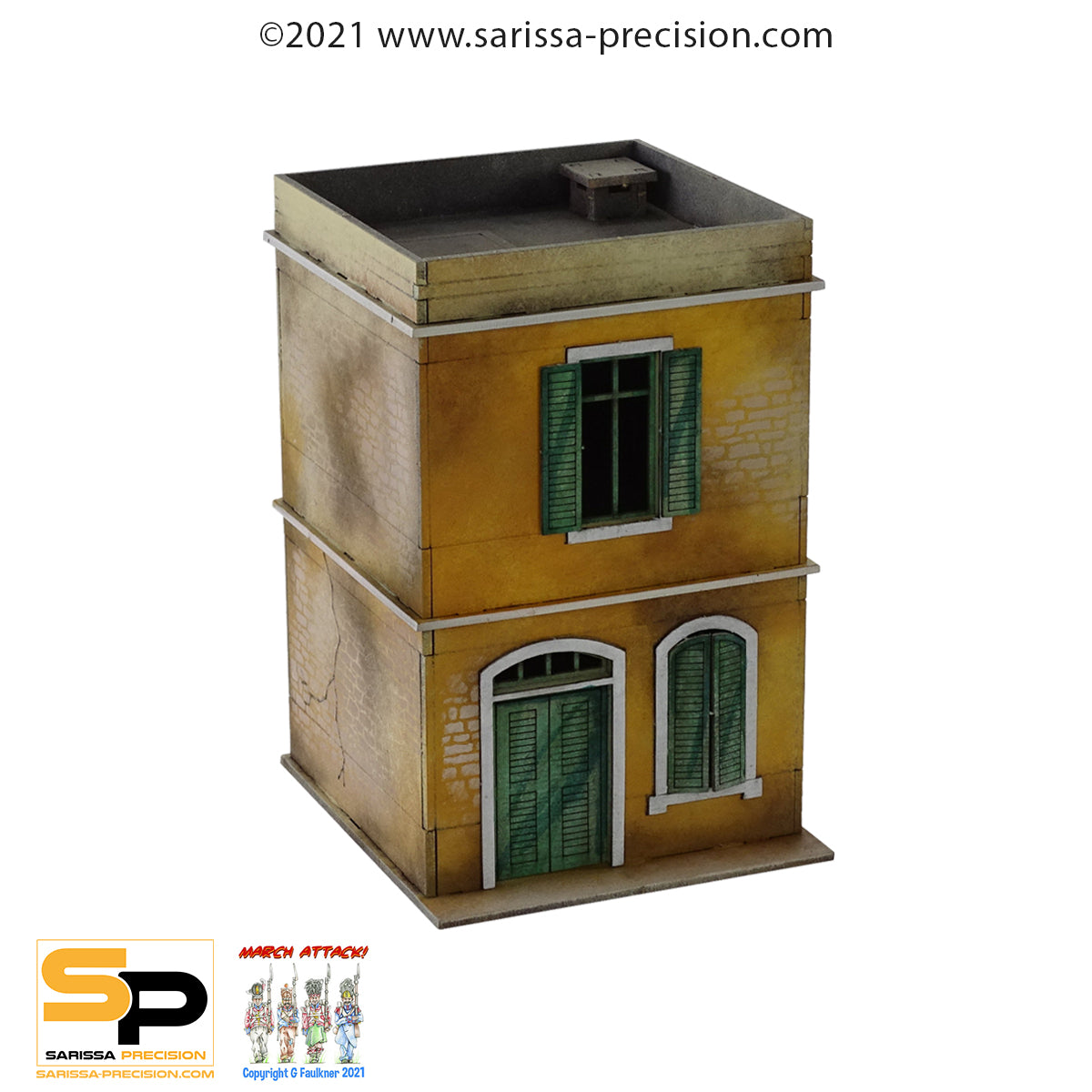 Mediterranean Small House - 2 Floors with Flat Roof