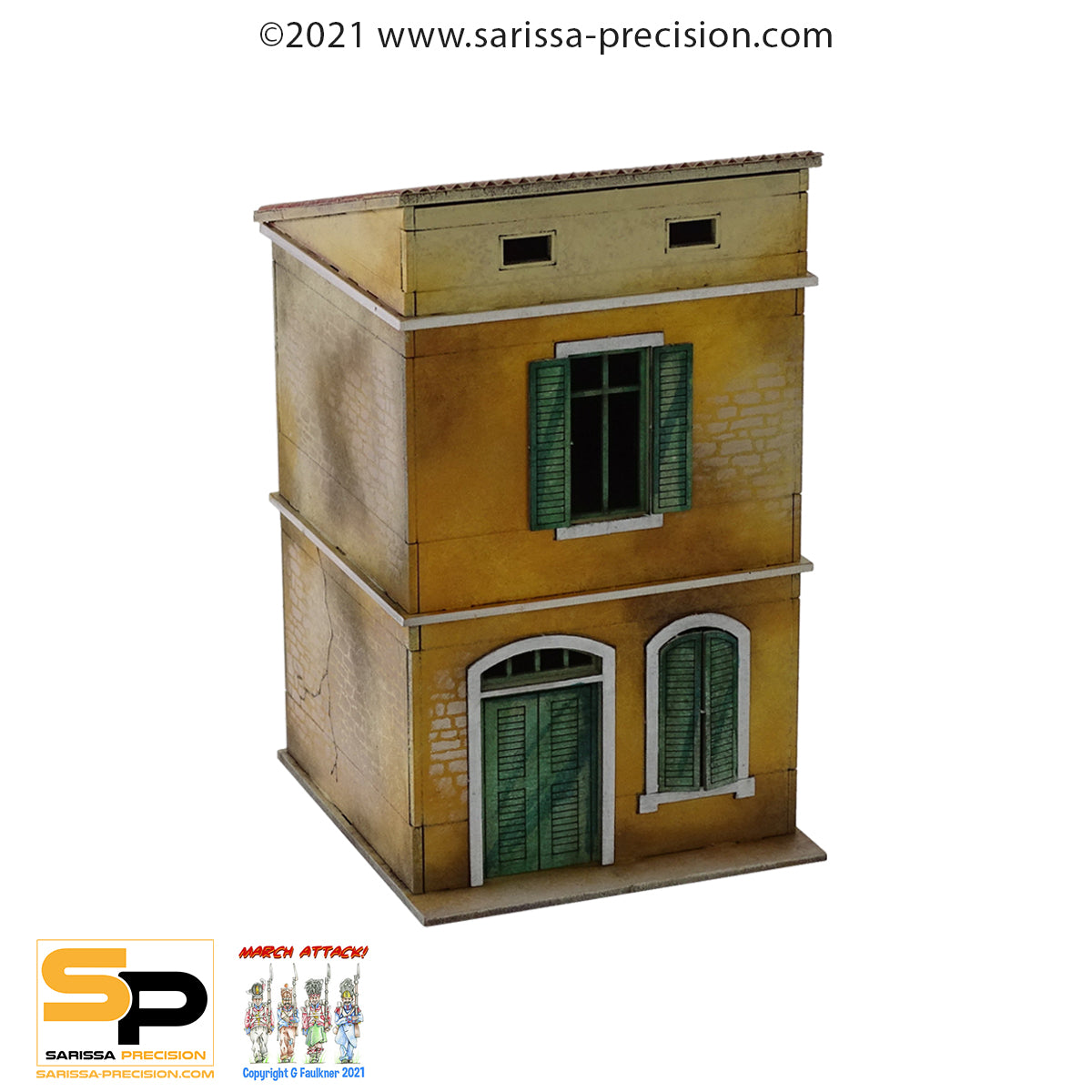 Mediterranean Small House - 2 Floors with Sloped Roof