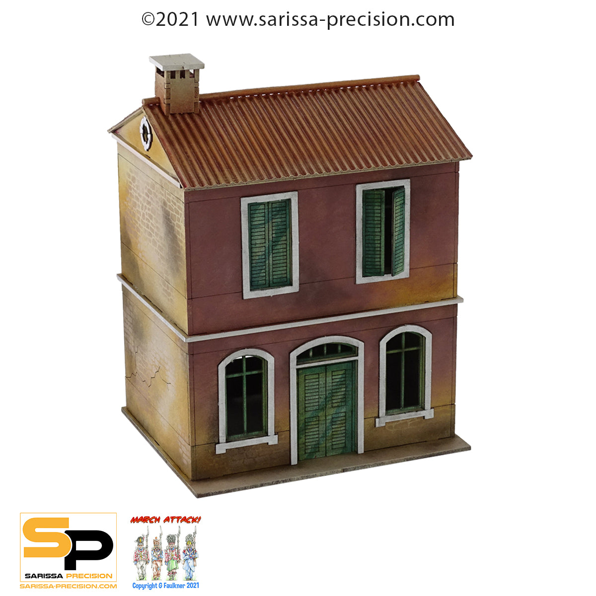 Mediterranean Wide House - 2 Floors with Pitched Roof