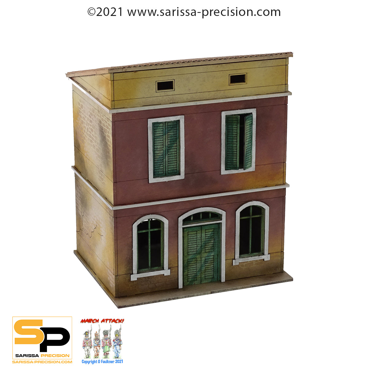 Mediterranean Wide House - 2 Floors with Sloped Roof