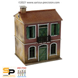 Mediterranean Wide House - 2 Floors with Balcony and Pitched Roof