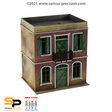Mediterranean Wide House - 2 Floors with Balcony and Flat Roof