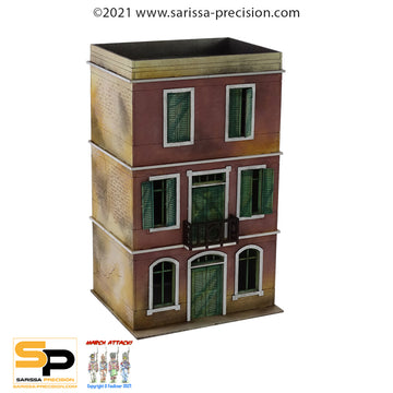 Mediterranean Wide House - 3 Floors with Balcony and Flat Roof