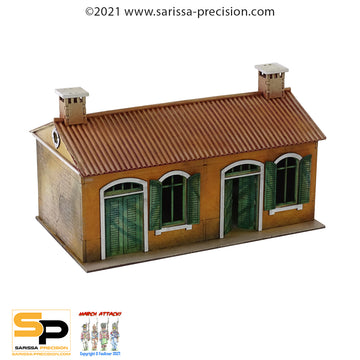 Mediterranean Semi House - 1 Floor with Pitched Roof