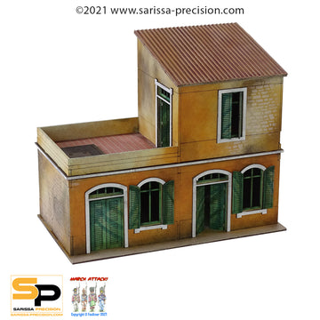 Mediterranean Semi House - 1 Floor with Terrace Roof
