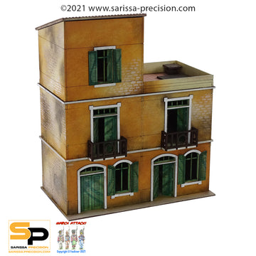 Mediterranean Semi House - 2 Floors with Balcony and Terrace Roof