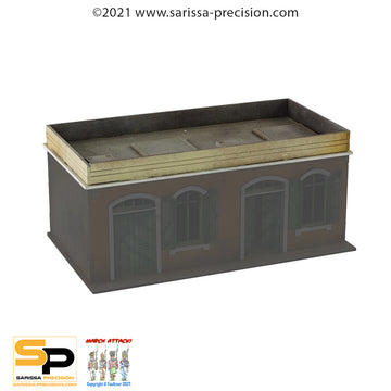 Mediterranean Semi House Flat Roof