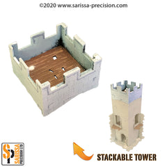 The Ruined City - Level 1 Tower with Crenelations (stackable)