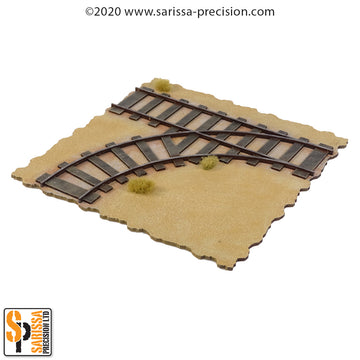 TTS compatible Railway  - Straight with curve split Left L200 x W200mm