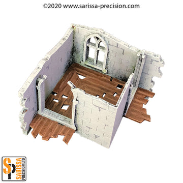 The Ruined City - Level 1 Tower Corner with Window and Walkways (stackable)