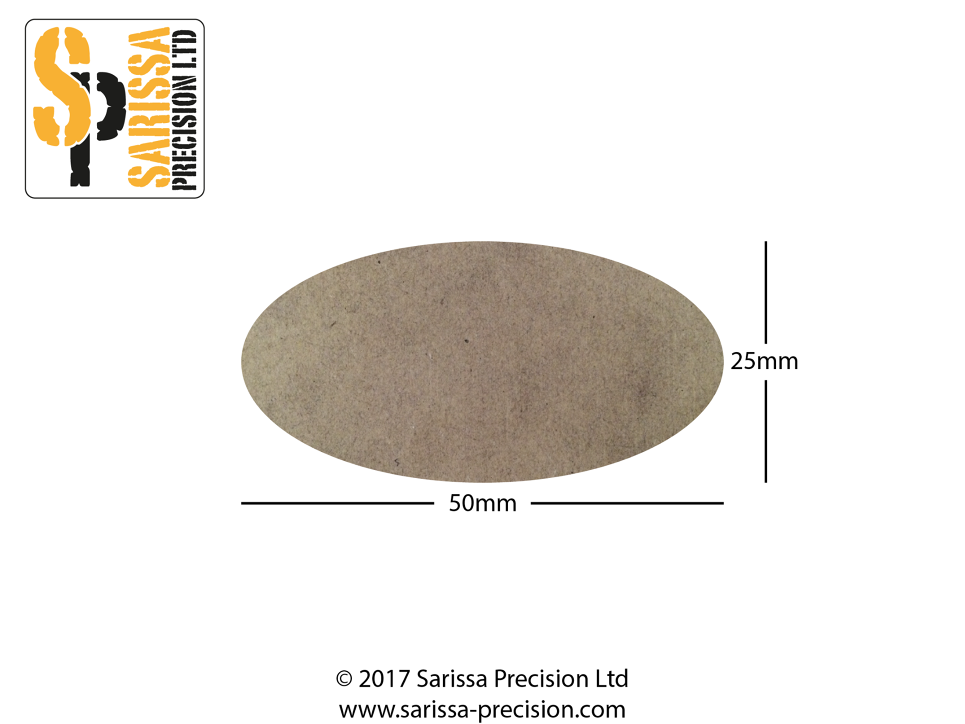 50 x 25mm Oval Base Pack