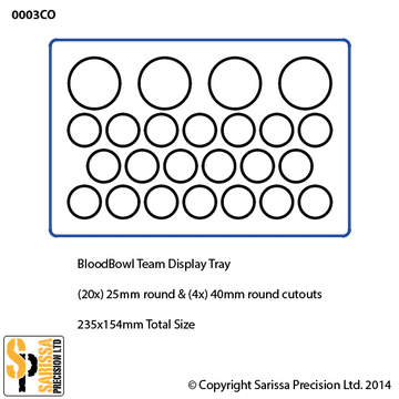 Custom BloodBowl Team Display Tray Option 1
