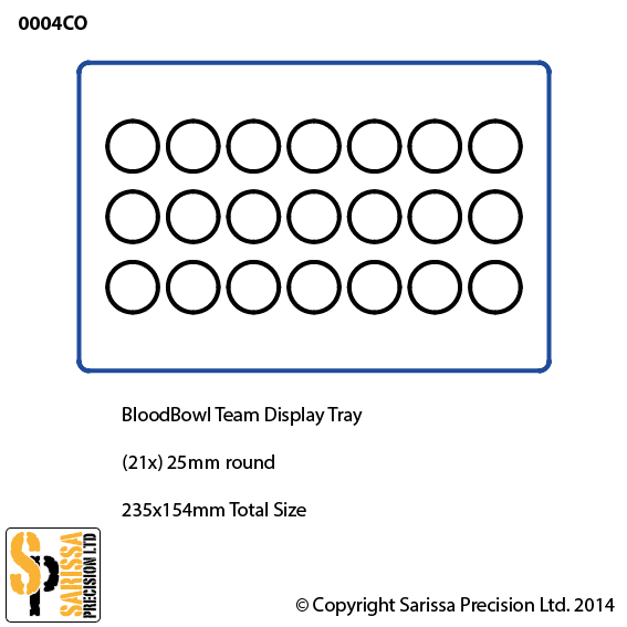 Custom BloodBowl Team Display Tray Option 2