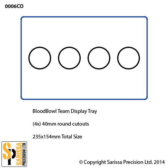 Custom BloodBowl Team Display Tray Option 4