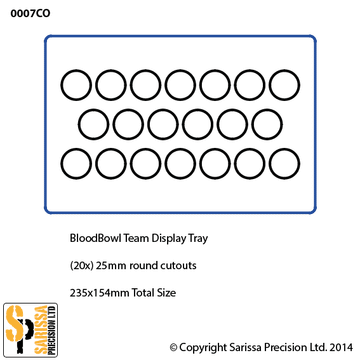 Custom BloodBowl Team Display Tray Option 5