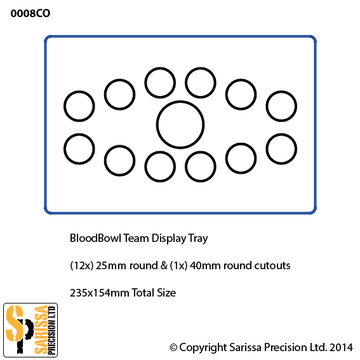 Custom BloodBowl Team Display Tray Option 6