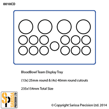 Custom BloodBowl Team Display Tray Option 8