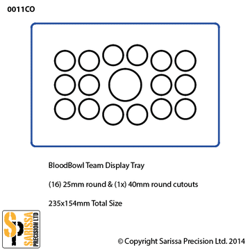 Custom BloodBowl Team Display Tray Option 9