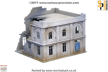 Destroyed Administration Building / Hotel - 15mm
