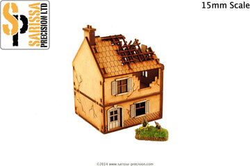 Destroyed Small House - 15mm