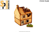 Destroyed Small House - 15mm