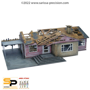 Residential Ranch Style Derelict (Car Port LHS)